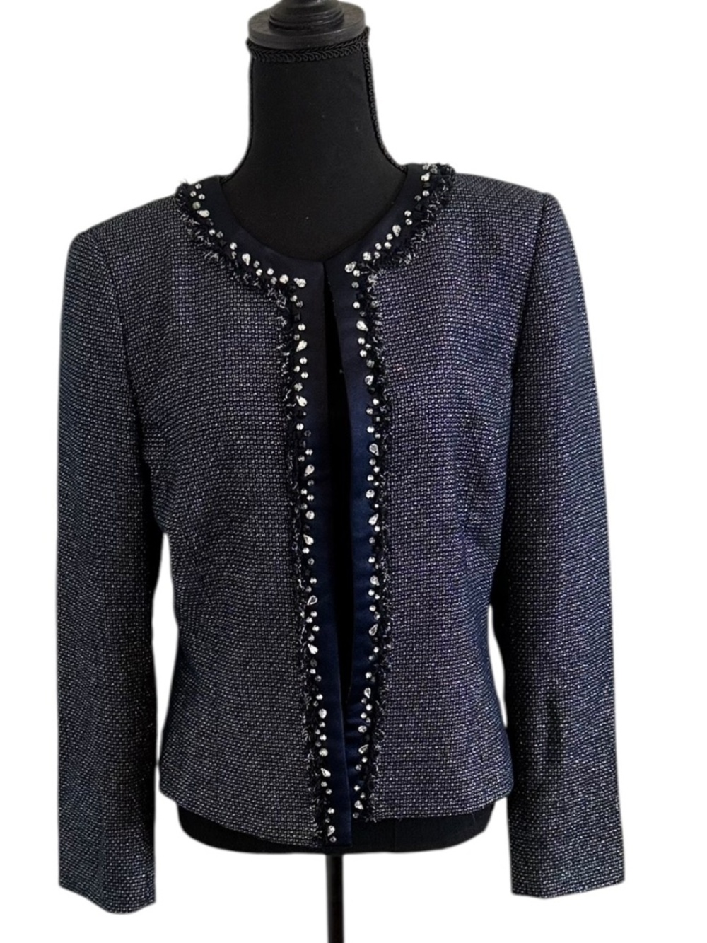 Tahari Blue and Bling Blazer